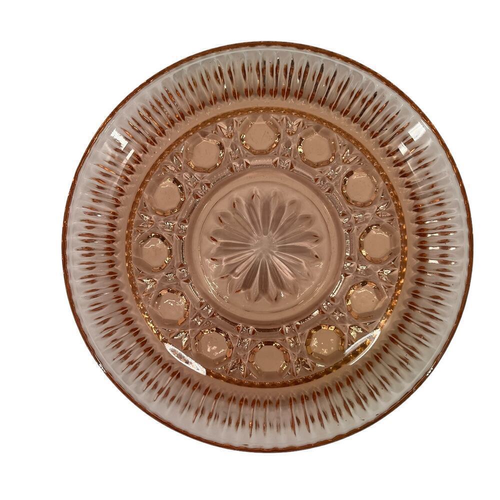 Vintage Indiana Glass Windsor Pink Bread & Butter Plate Dessert Dish‎